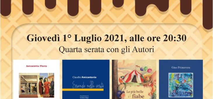 Gelati Letterari: giovedì 1 luglio quarta serata con gli Autori